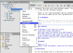 Über das Kontextmenü einer MD-Datei kann eine HTML-Version generiert werden